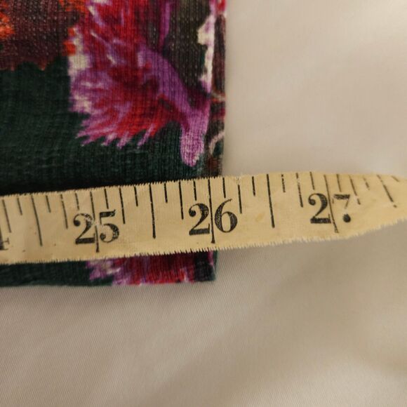 Anthropologie Cartonnier Womens 8 33x26 Green Floral Flower Charlie Ankle Pants - Picture 7 of 7